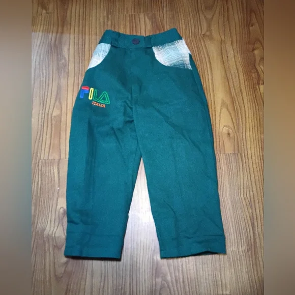Vintage Fila Kids Pants Size 1-2 Made In USA 90s Retro Y2K - Picture 2 of 7